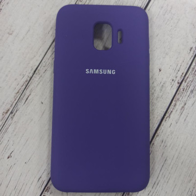 Накладка (з мікрофіброю) Silk (AAA) для Samsung J260/J2 Core 2018- фіолетовий