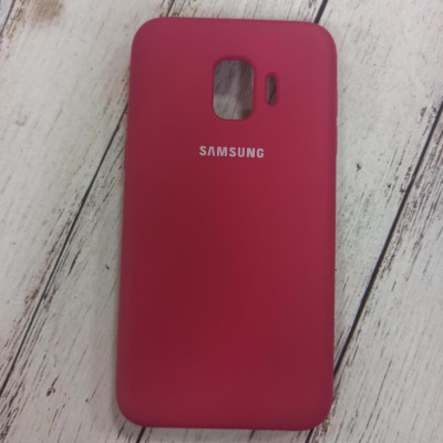 Накладка (з мікрофіброю) Silk (AAA) для Samsung J260/J2 Core 2018- малиновий