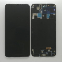 Дисплей для мобільного телефона Samsung A20/A205 with frame Original з тачскріном Black Дисплей для мобільного телефона Samsung A20/A205 with frame Original з тачскріном Black