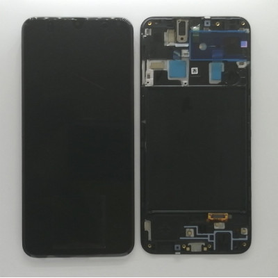 Дисплей для мобільного телефона Samsung A20/A205 with frame Original з тачскріном Black Дисплей для мобільного телефона Samsung A20/A205 with frame Original з тачскріном Black