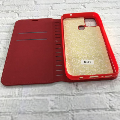 Чохол-книжка Leather Folio для Samsung M31/M315- червоний