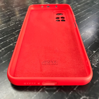 Накладка (з мікрофіброю) Aspor Silicone Full для Xiaomi Mi 10T / Mi 10T Pro- червоний