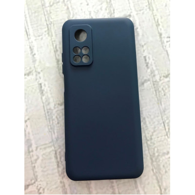 Накладка (з мікрофіброю) Aspor Silicone Full для Xiaomi Mi 10T / Mi 10T Pro- синій