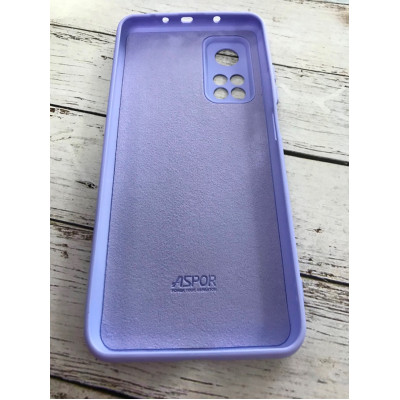 Накладка (з мікрофіброю) Aspor Silicone Full для Xiaomi Mi 10T / Mi 10T Pro- фіолетовий