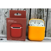 Чохол Silicone Case для AirPods 2 Slim- помаранчевий