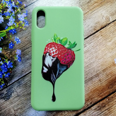 Накладка (з мікрофіброю) Case Art для iPhone X- зелений Накладка (з мікрофіброю) Case Art для iPhone X- зелений