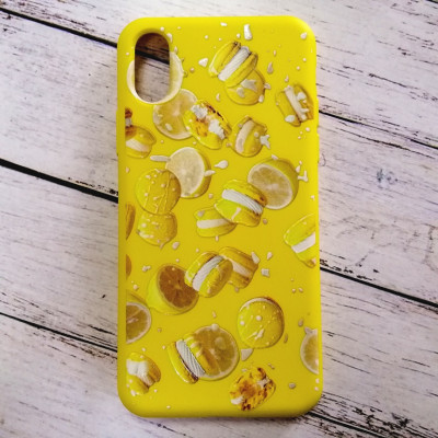 Накладка (з мікрофіброю) Case Art для iPhone X- жовтий Накладка (з мікрофіброю) Case Art для iPhone X- жовтий