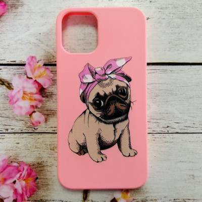 Накладка (з мікрофіброю) Case Art для iPhone 12 mini (5.4 `)- рожевий