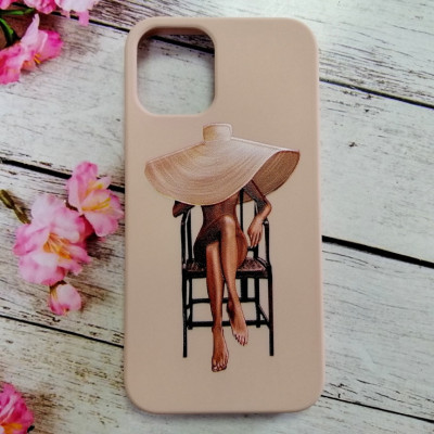 Накладка (з мікрофіброю) Case Art для iPhone 12 mini (5.4 `)- рожевий пісок