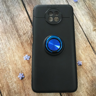 Накладка TPU Deen ColorRing під магнітний тримач для Xiaomi Redmi Note 9T- чорний з синім Накладка TPU Deen ColorRing під магнітний тримач для Xiaomi Redmi Note 9T- чорний з синім