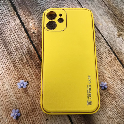 Накладка шкіряна XShield для iPhone 12 mini (5.4 `)- жовтий Накладка шкіряна XShield для iPhone 12 mini (5.4 `)- жовтий
