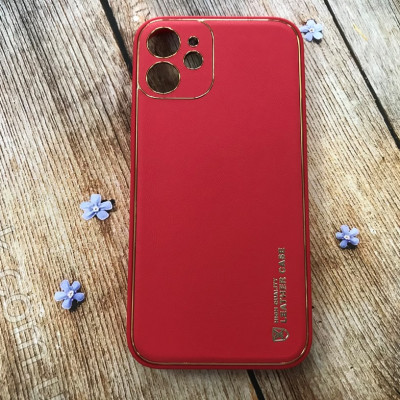Накладка шкіряна XShield для iPhone 12 mini (5.4 `)- червоний