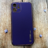 Накладка шкіряна XShield для iPhone 12 mini (5.4 `)- фіолетовий Накладка шкіряна XShield для iPhone 12 mini (5.4 `)- фіолетовий