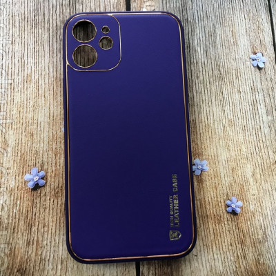 Накладка шкіряна XShield для iPhone 12 mini (5.4 `)- фіолетовий Накладка шкіряна XShield для iPhone 12 mini (5.4 `)- фіолетовий