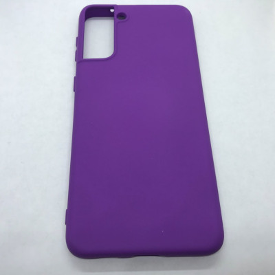 Накладка (з мікрофіброю) Silicone Cover Full without Logo для Samsung S21 Plus- фіолетовий