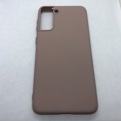 Накладка (з мікрофіброю) Silicone Cover Full without Logo для Samsung S21 Plus- рожевий пісок