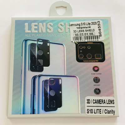 Скло захисне на камеру 3D LENS SHIELD для Samsung S10 Lite/G770- чорний Скло захисне на камеру 3D LENS SHIELD для Samsung S10 Lite/G770- чорний