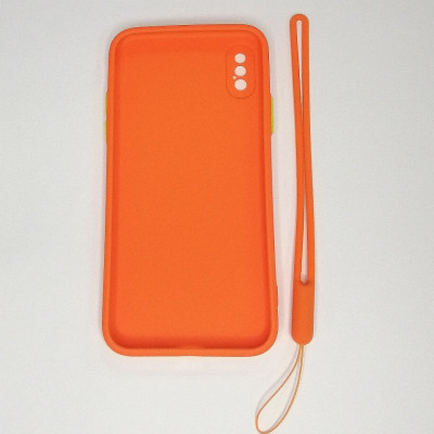 Накладка TPU Square Full Camera для iPhone X/XS- помаранчевий