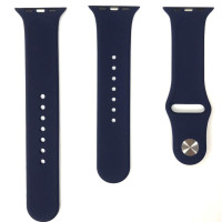 Ремінець силіконовий для Apple Watch Sport Band 38/40/41/42mm(ser.10) (S/M and M/L) 3pcs- темно-синій
