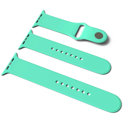 Ремінець силіконовий для Apple Watch Sport Band 42(ser.1-3)/44/45/46/49mm (S/M and M/L) 3pcs- м`ятний