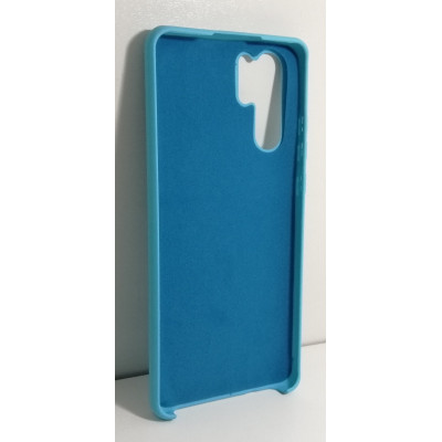 Накладка (з мікрофіброю) Silk No Brand для Huawei P30 Pro- блакитний
