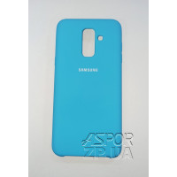 Накладка (з мікрофіброю) Silk (AAA) для Samsung A6 Plus 2018/A605 Soft Touch- синій Накладка (з мікрофіброю) Silk (AAA) для Samsung A6 Plus 2018/A605 Soft Touch- синій