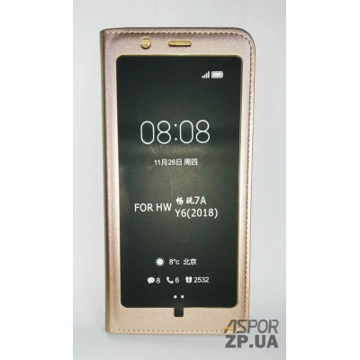 Чохол-книжка Slim open case для Huawei Y6 2018- золотий Чохол-книжка Slim open case для Huawei Y6 2018- золотий