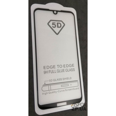 Скло захисне Full Glue для Huawei Y5 2019 в тех. упаковці- чорний Скло захисне Full Glue для Huawei Y5 2019 в тех. упаковці- чорний