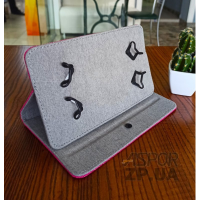Чохол-книжка для планшета універсальний Clip stand 7`mini (Manchester)- малиновий
