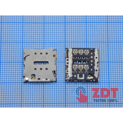 SIM коннектор для Huawei Ascend P6-U06 (код 7400149) SIM коннектор для Huawei Ascend P6-U06 (код 7400149)