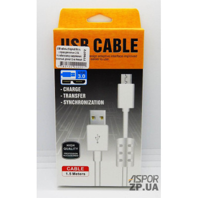 USB кабель (Original) micro USB (2.1А/1.5м) + стабілізатор напруги- білий USB кабель (Original) micro USB (2.1А/1.5м) + стабілізатор напруги- білий
