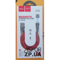 USB кабель Hoco U75 `Magnetic` Lightning (1.2м)- червоний USB кабель Hoco U75 `Magnetic` Lightning (1.2м)- червоний
