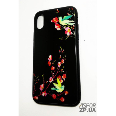 Накладка Silicone Glass для iPhone X/XS- Птахи Накладка Silicone Glass для iPhone X/XS- Птахи