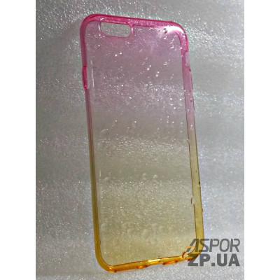 Накладка Краплі 3D для iPhone 6 градієнт- рожево- жовтий Накладка Краплі 3D для iPhone 6 градієнт- рожево- жовтий