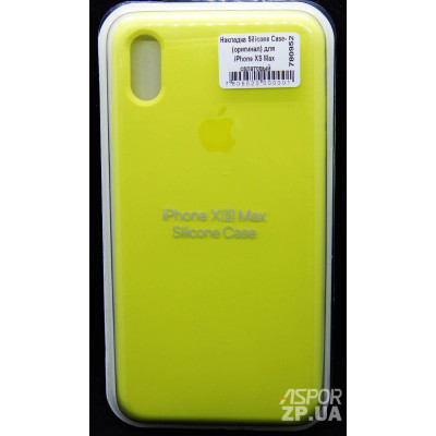Накладка (з мікрофіброю) Silk (оригінал) для iPhone XS Max- салатовий Накладка (з мікрофіброю) Silk (оригінал) для iPhone XS Max- салатовий