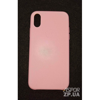 Накладка (з мікрофіброю) шкіряний для iPhone X/XS- рожевий Накладка (з мікрофіброю) шкіряний для iPhone X/XS- рожевий