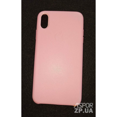 Накладка (з мікрофіброю) шкіряний для iPhone XS- Max- рожевий Накладка (з мікрофіброю) шкіряний для iPhone XS- Max- рожевий