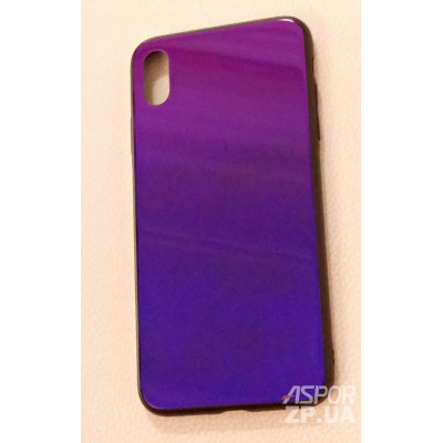 Накладка Chameleon Glass для iPhone XS Max- синьо- фіолетовий Накладка Chameleon Glass для iPhone XS Max- синьо- фіолетовий