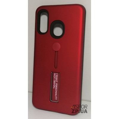 Накладка Stand PC + TPU для Samsung A40/A405- червоний Накладка Stand PC + TPU для Samsung A40/A405- червоний