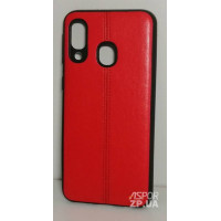 Накладка Fashion Leather Case для Samsung A40/A405- червоний