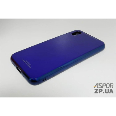 Накладка Glass з окантовкою для Huawei Y5 2019- синій Накладка Glass з окантовкою для Huawei Y5 2019- синій