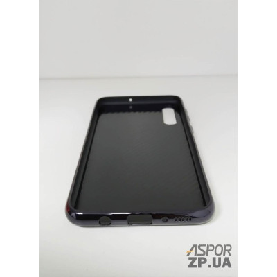 Накладка Glass з окантовкою для Samsung A70/A705- чорний
