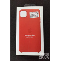 Накладка (з мікрофіброю) Leather Case для iPhone 11 Pro- червоний Накладка (з мікрофіброю) Leather Case для iPhone 11 Pro- червоний