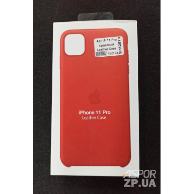 Накладка (з мікрофіброю) Leather Case для iPhone 11 Pro- червоний Накладка (з мікрофіброю) Leather Case для iPhone 11 Pro- червоний