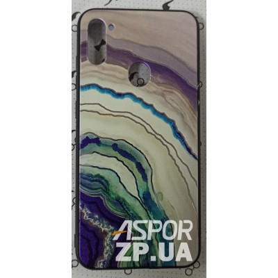 Накладка Marble UV для Samsung A11/A115/M11/M115- сіро- зелений