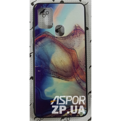 Накладка Marble UV для Samsung A21s/A217- синій