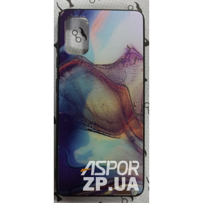 Накладка Marble UV для Samsung A41/A415- синій
