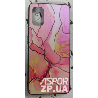 Накладка Marble UV для Samsung A41/A415- рожевий