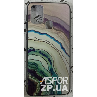 Накладка Marble UV для Samsung M31/M315- сіро- зелений Накладка Marble UV для Samsung M31/M315- сіро- зелений