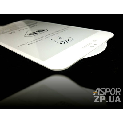 Скло захисне 5D Корея для iPhone 6 Plus- білий